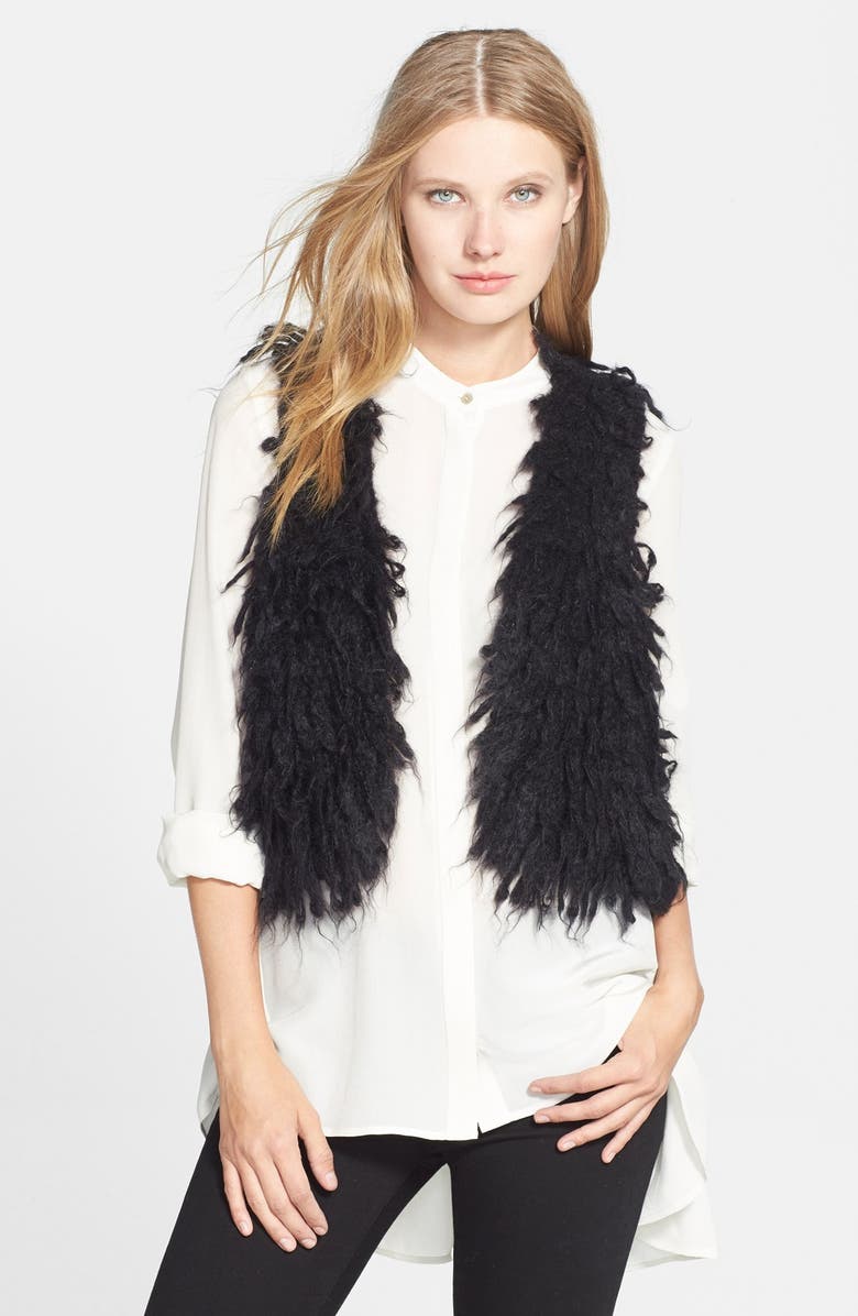 Eileen Fisher Shaggy Mohair Blend Vest, Main, color, 