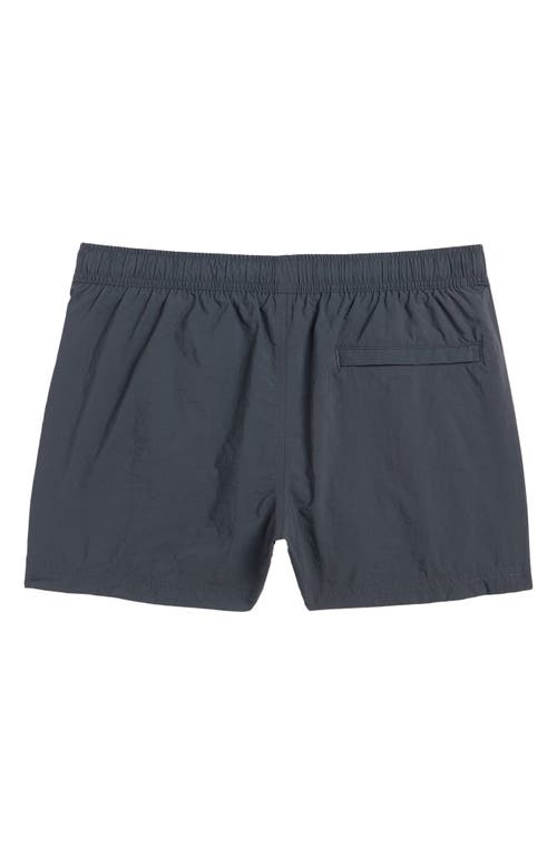 Auto-reply™ Solid Sebastian Swim Trunks 6 Granite In Black