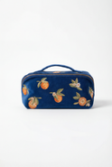 Elizabeth Scarlett Orange Blossom Open Flat Velvet Makeup Bag