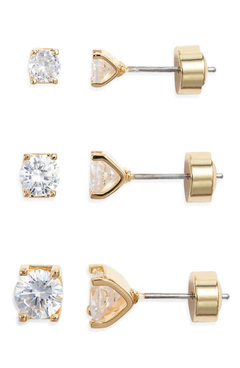Essential Set of 3 Cubic Zirconia Studs