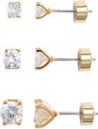 Nordstrom Essential Set of 3 Cubic Zirconia Studs