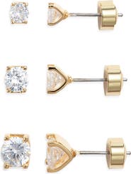 Nordstrom Essential Set of 3 Cubic Zirconia Studs