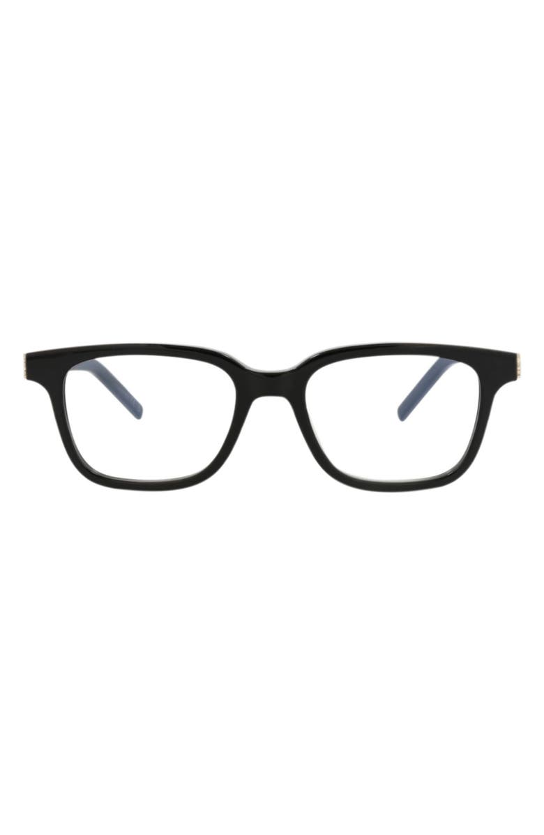 Saint Laurent 48mm Rectangle Optical Frames, Main, color,