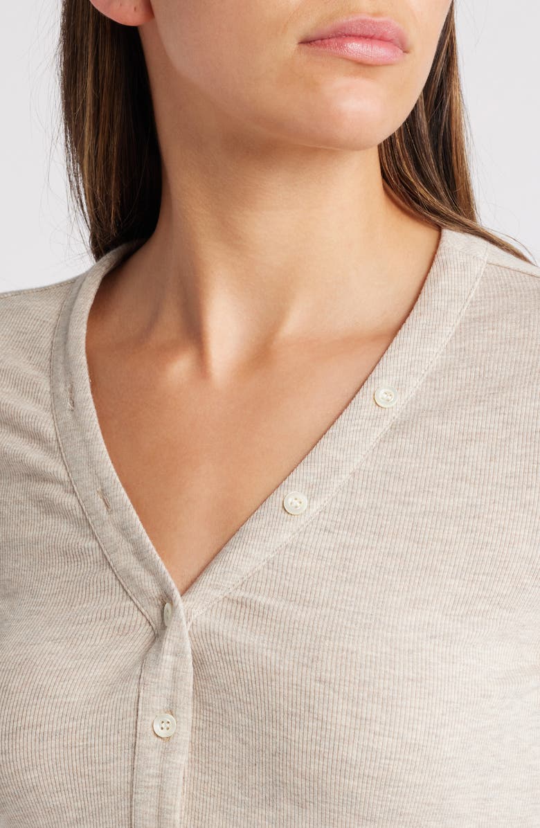 FRAME Slinky Henley Top, Alternate, color, Oatmeal Heather