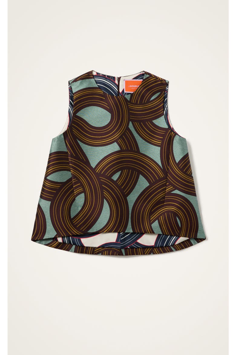 La Scala Top, Alternate, color, Montecarlo Jacquard Dusty Blue