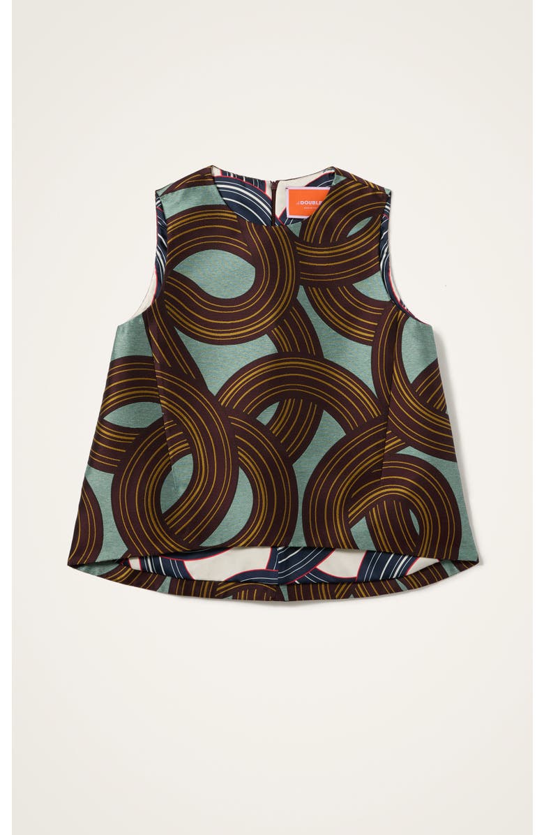 La DoubleJ La Scala Top, Alternate, color, Montecarlo Jacquard Dusty Blue