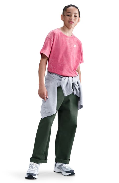 Kids' Sportswear Club Washed Cotton T-Shirt (Little Kid & Big Kid)