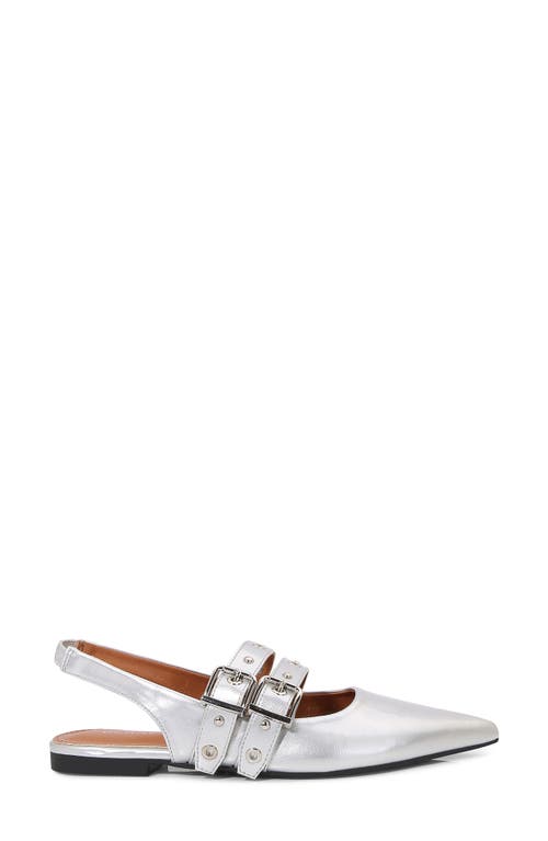 BERNESS BERNESS FABIOLA DOUBLE BUCKLE POINTED TOE SLINGBACK FLAT