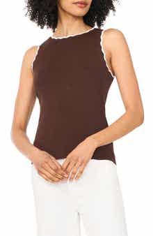 Scallop Tip Sweater Tank