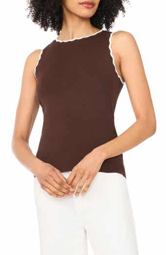 Scallop Tip Sweater Tank