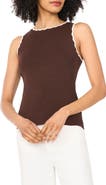 Halogen® Scallop Tip Sweater Tank
