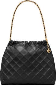 Tory Burch Fleming Quilted Leather Hobo Bag