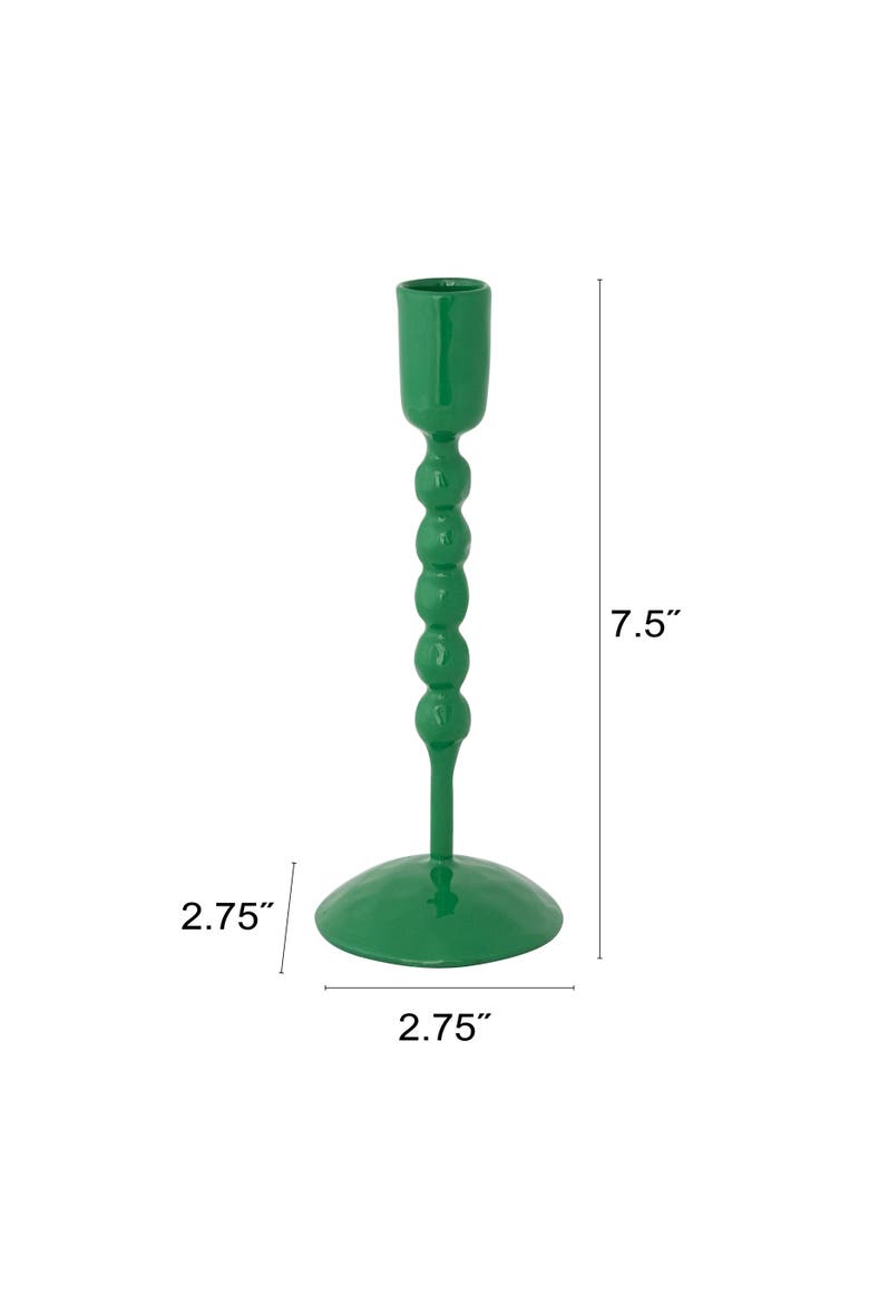 Enameled Iron Taper Holder, Alternate, color, Green