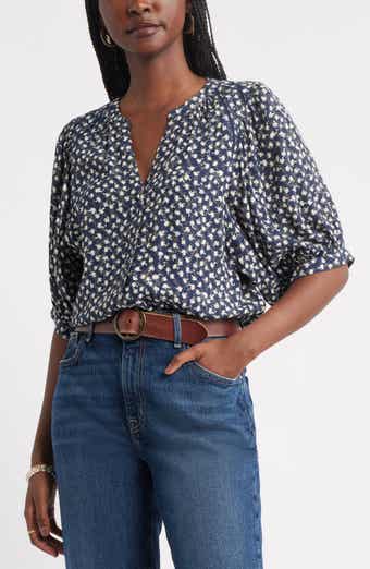 Treasure & Bond Raglan Sleeve Button-Up Shirt