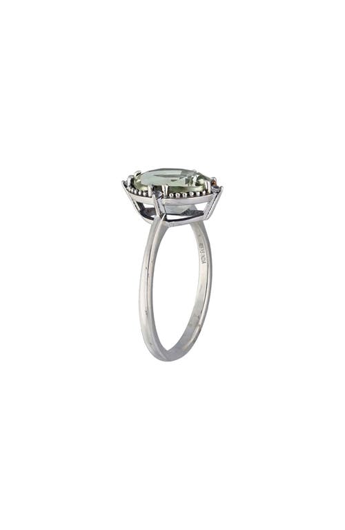 Ys Gems Green Amethyst Ring In Green