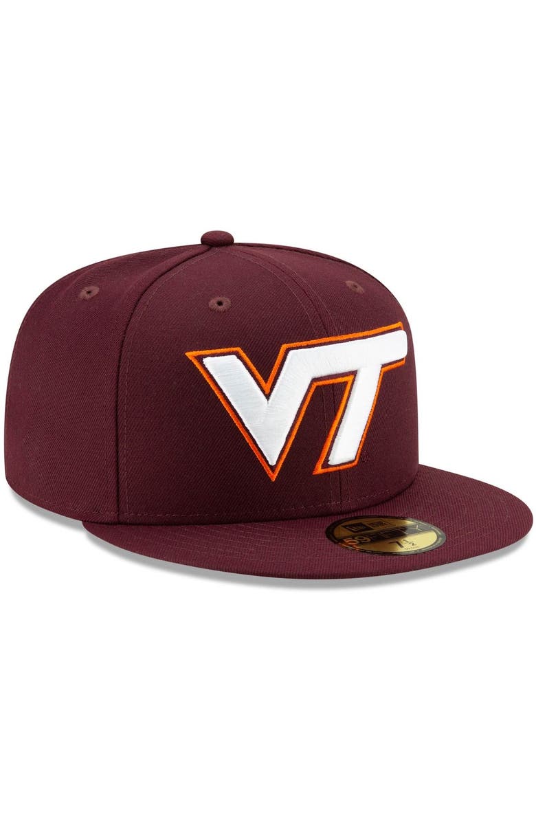 New Era Men's New Era Maroon Virginia Tech Hokies Basic 59FIFTY Team Fitted Hat, Alternate, color, Maroon
