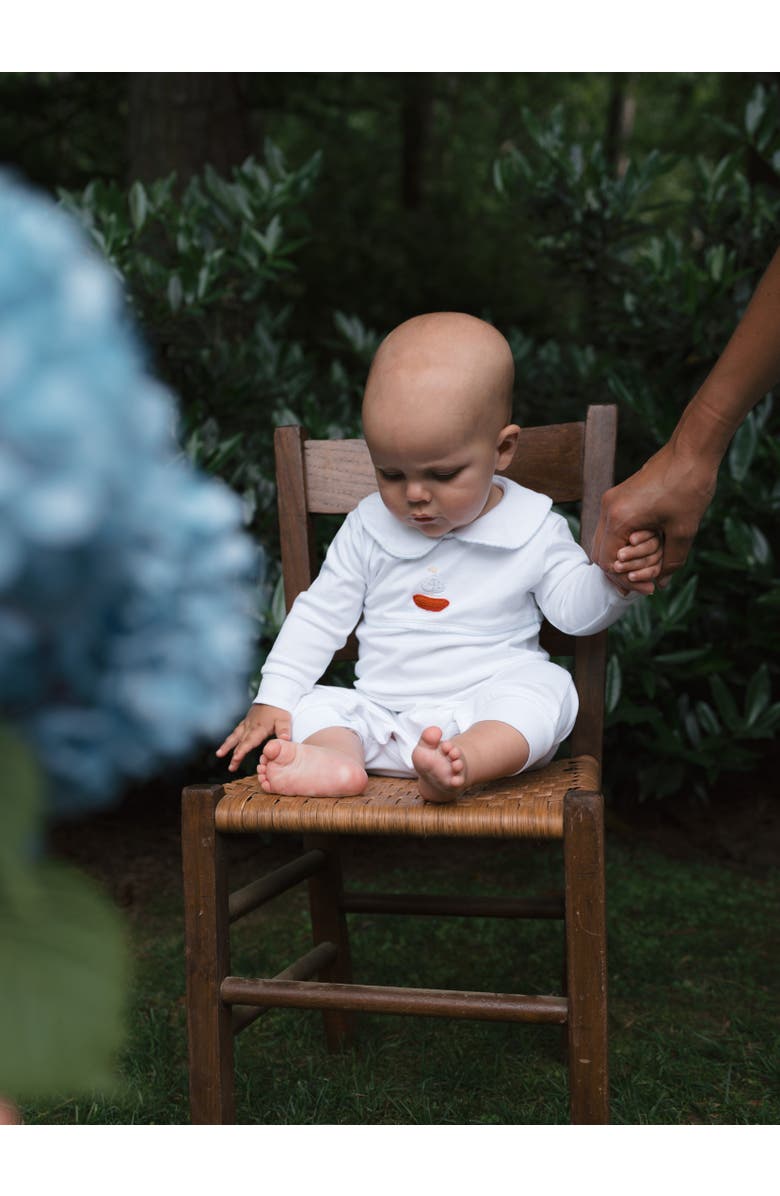 Little English Kids' Crochet Playsuit, Alternate, color, Sailboat