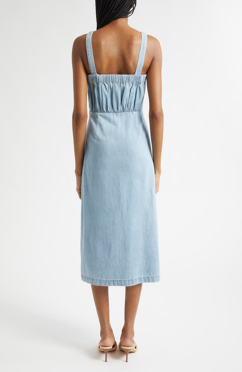 Veronica Beard Delondra Denim Sundress, Alternate, color, Big Splash