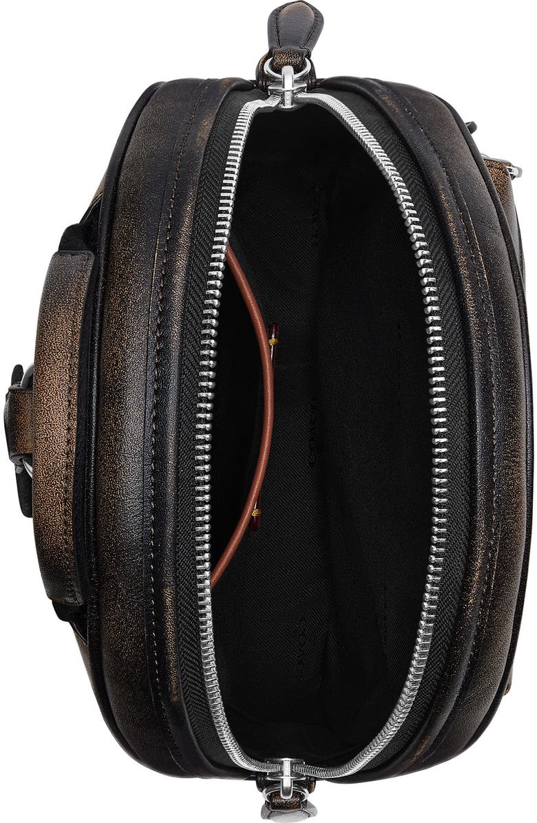 COACH Charter Loved Leather Sling Pack, Alternate, color, Black/Light Tan