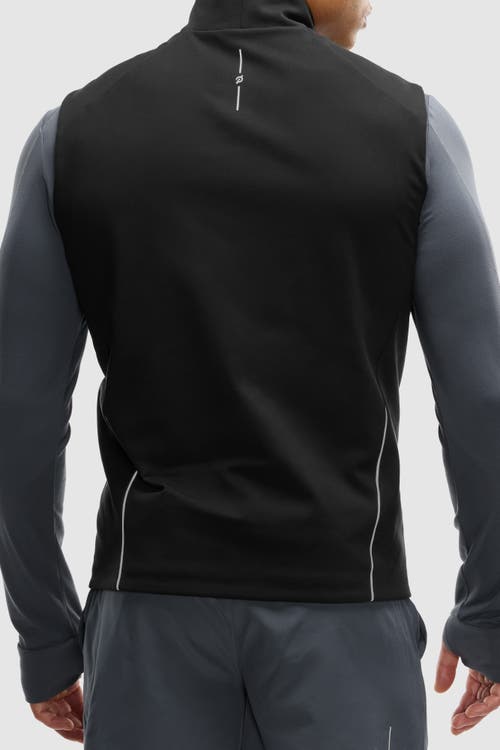 Peloton Padded Full Zip Run Vest In Black