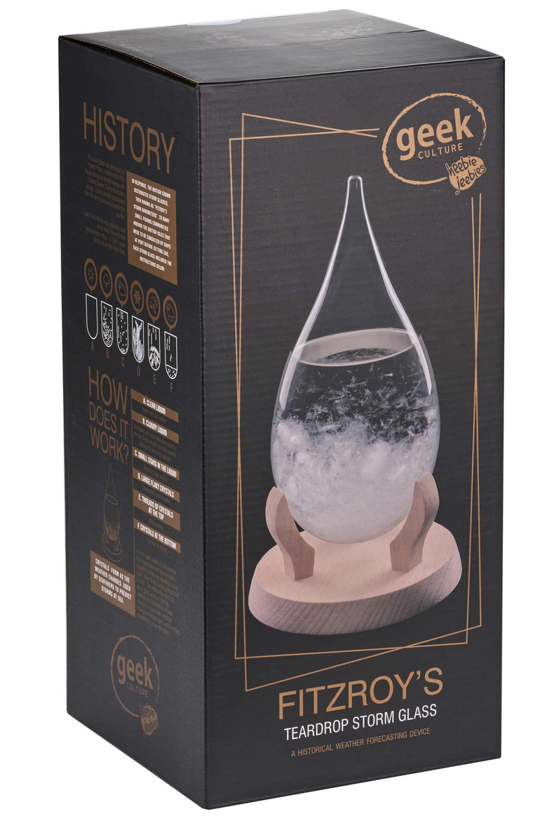 Teardrop Fitzroy's Storm Glass, Main, color, Clear
