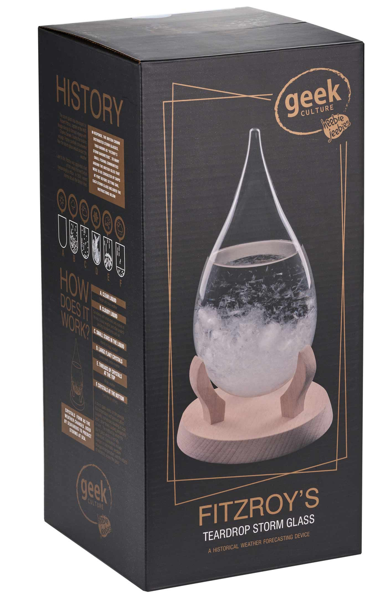 Heebie Jeebies Teardrop Fitzroy's Storm Glass, Main, color, 