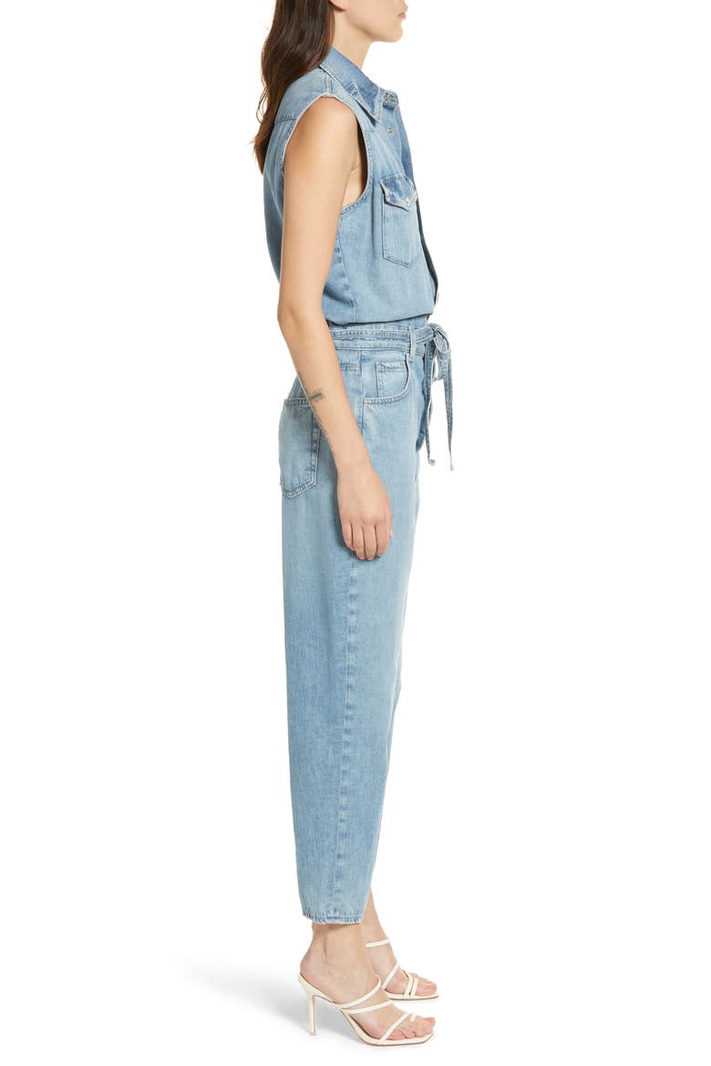 Dakotah Sleeveless Denim Jumpsuit, Alternate, color, WAVERLY DRIVE