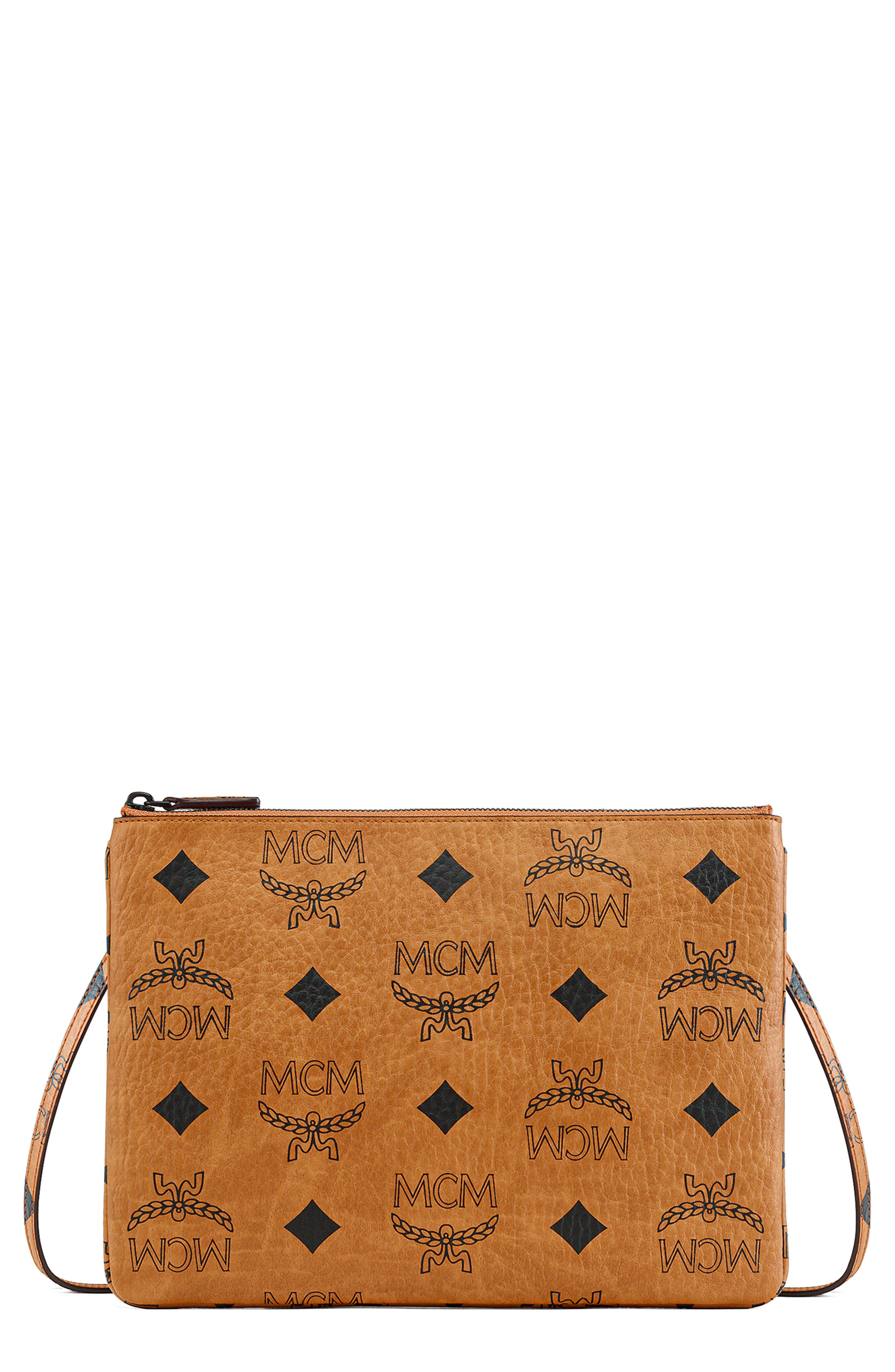 MCM Medium Aren Visetos Coated Canvas Crossbody Bag, Main, color, 