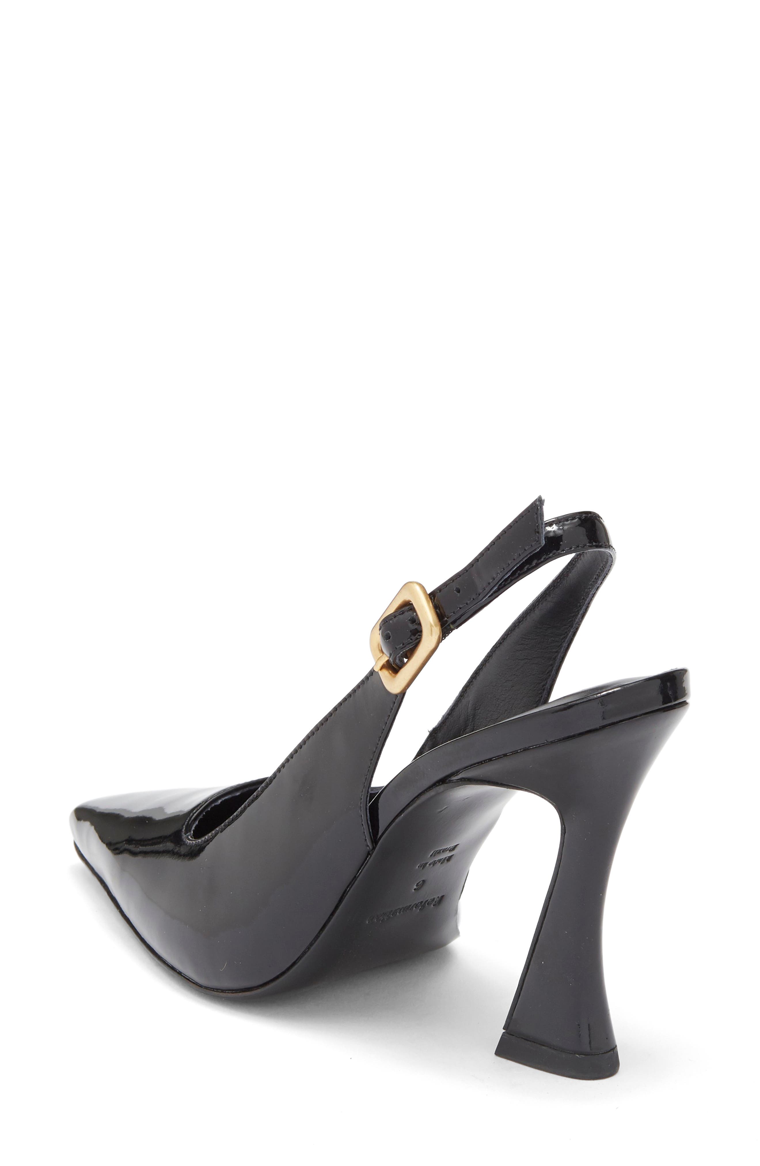 Reformation Nour Slingback Pump, Alternate, color, Black Patent