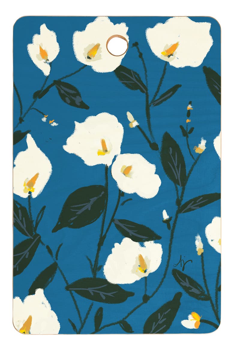 Peace Lilies Cutting Board, Main, color, BLUE