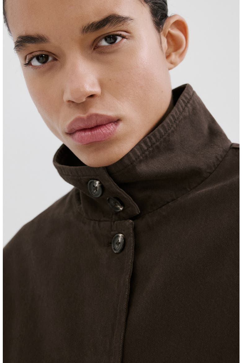 Eugenie Cotton Twill Jacket, Alternate, color, CHOCOLATE