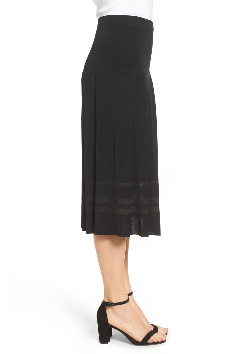 Ming Wang Pleated Midi Skirt, Alternate, color, 