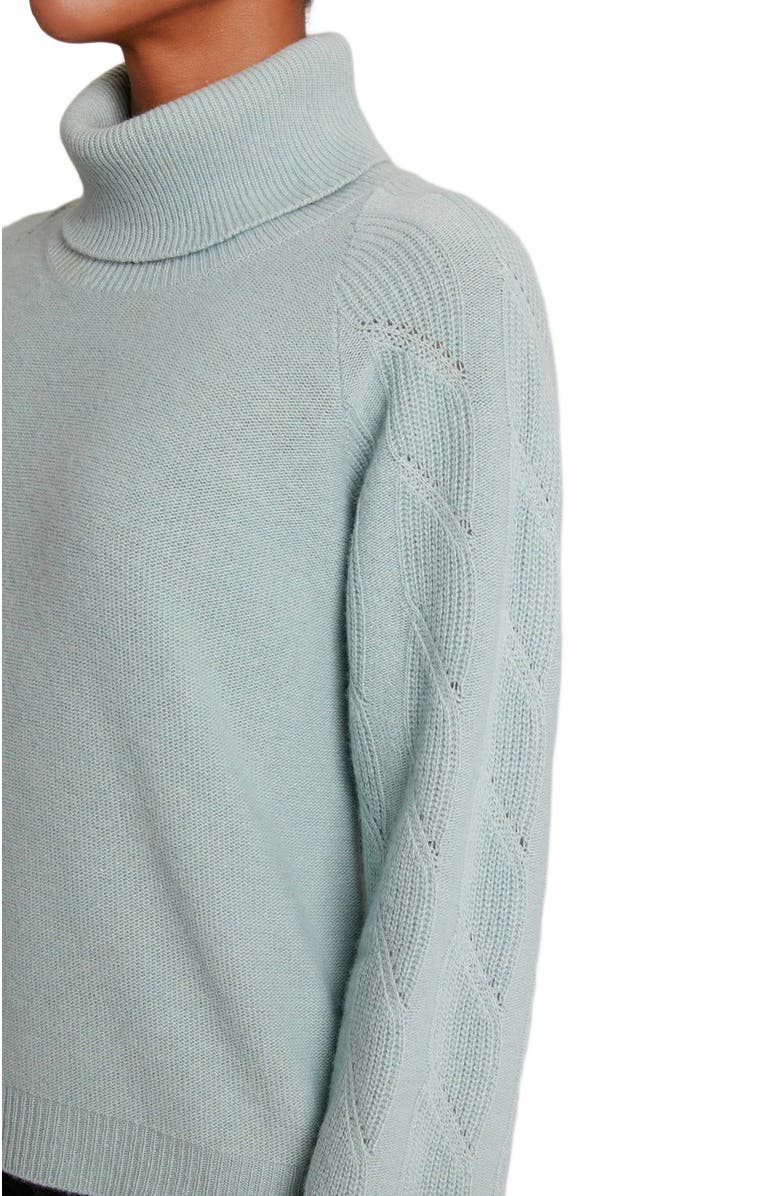 Santorelli Dana Cowl Neck Sweater with Bell Sleeves, Alternate, color, Sage
