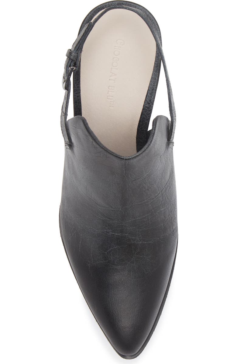 Chocolat Blu Eldorado Slingback Pointed Toe Mule, Alternate, color, Black Leather