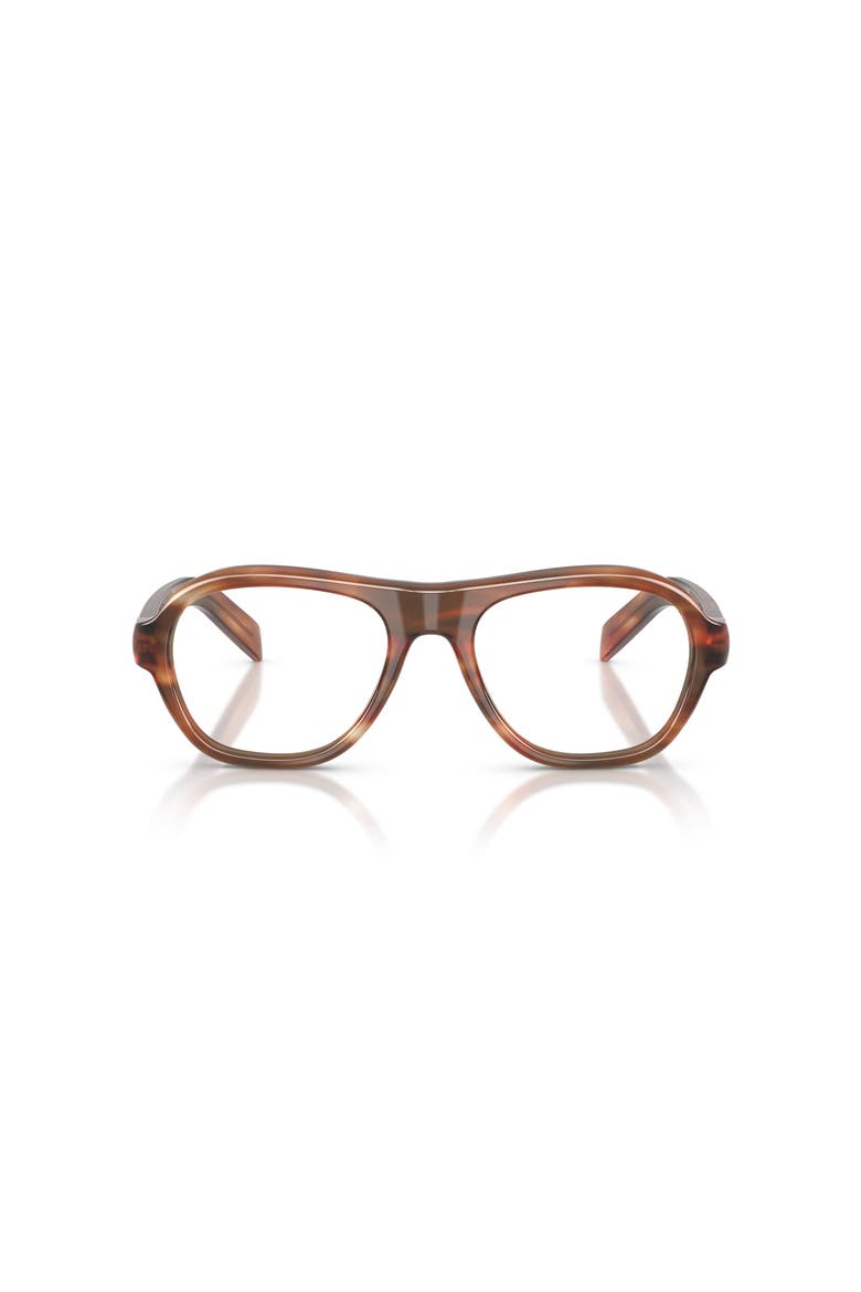 54mm Rectangle optical glasses, Alternate, color, Brown
