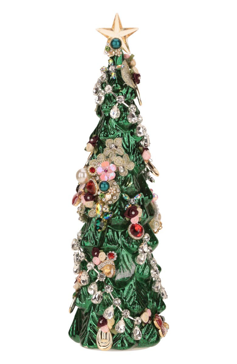 Mark Roberts Jeweled Christmas Tree, Green, Main, color, Green
