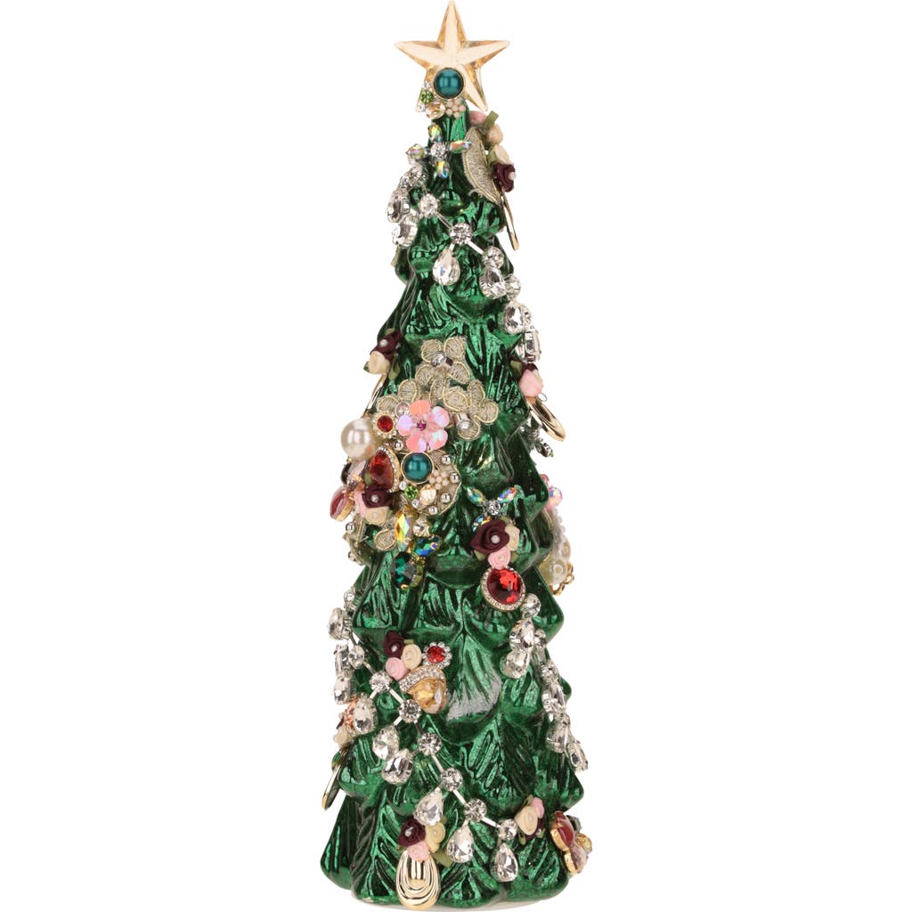 Mark Roberts Jeweled Christmas Tree, Green In Green