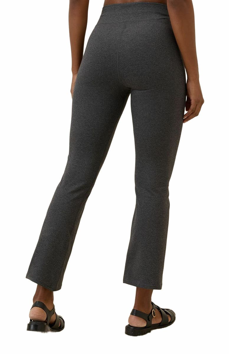 Pact On the Go-To Cropped Bootcut Legging Made with Organic Cotton, Alternate, color, Charcoal Heather