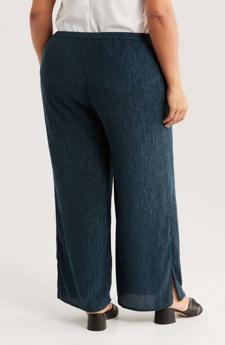 Eileen Fisher Wide Leg Crinkle Pants, Alternate, color, 