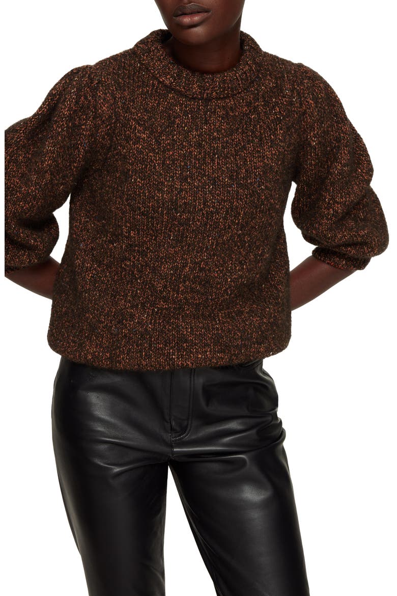 Rosalind Alpaca Blend Sweater, Main, color, BROWN
