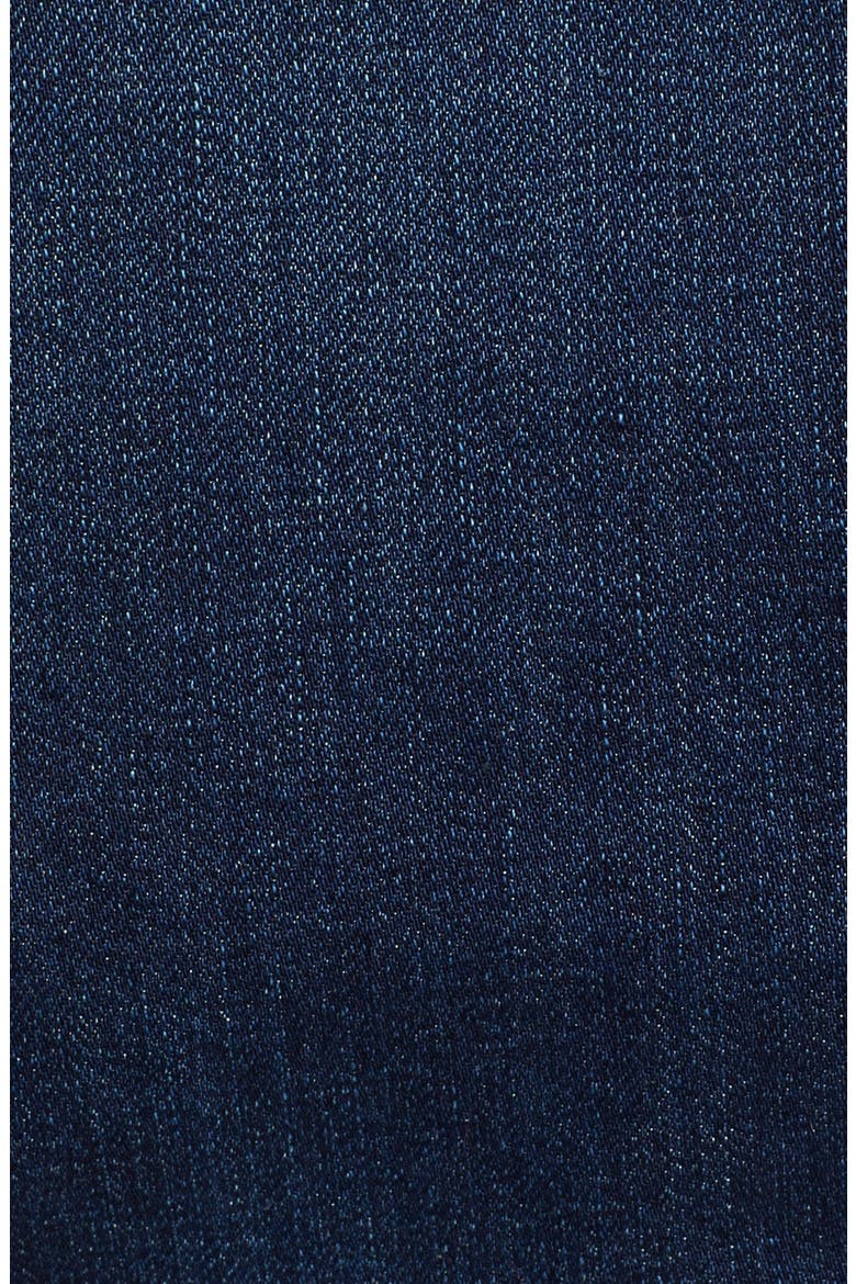 Ostrich Feather Hem Jean Jacket, Alternate, color, INDIGO