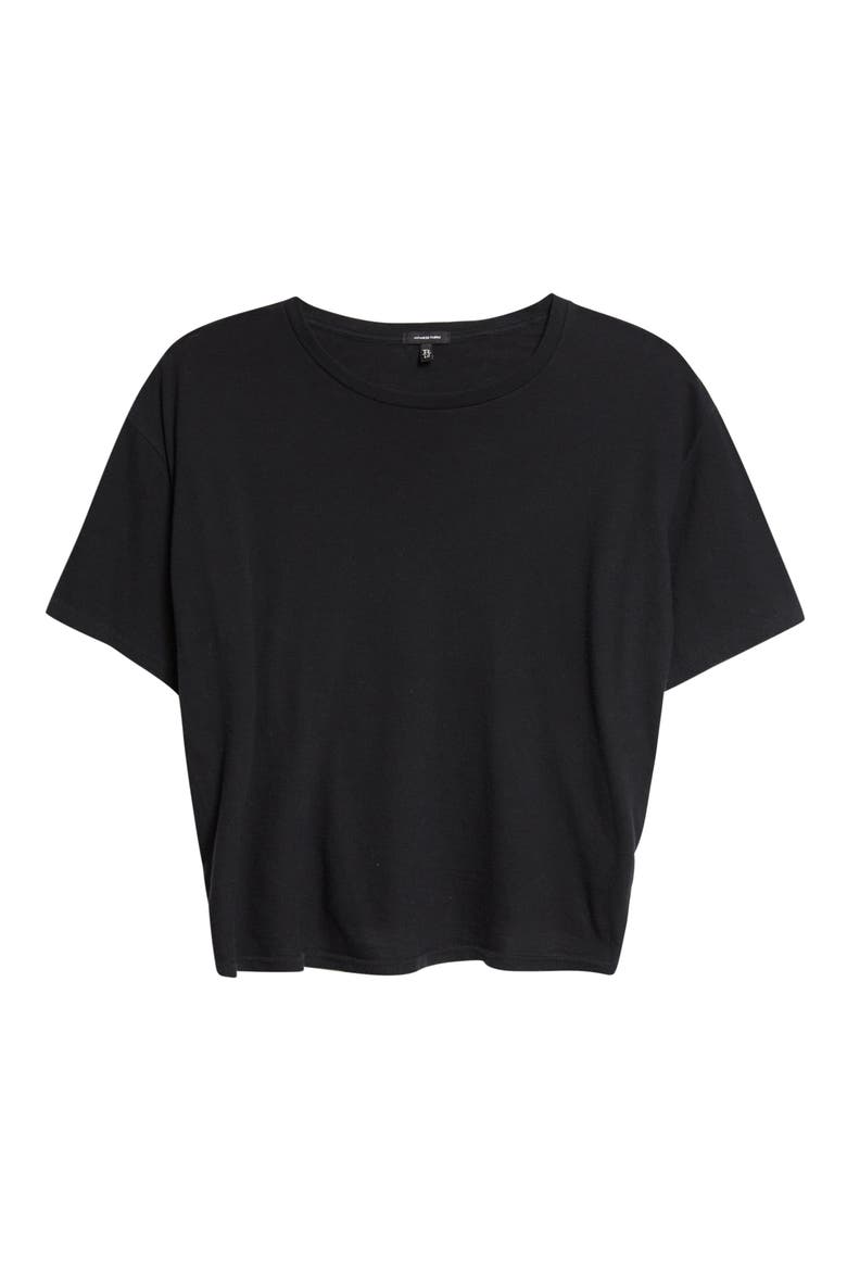 Tight Waist Cotton & Cashmere T-Shirt, Alternate, color, BLACK