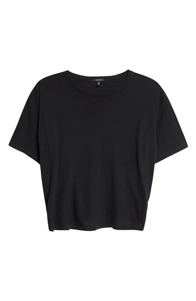 R13 Tight Waist Cotton & Cashmere T-Shirt, Alternate, color, Black