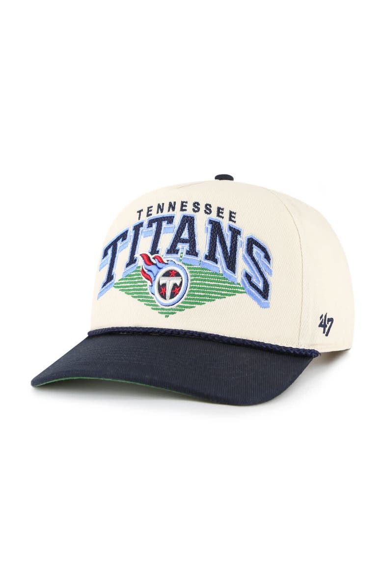 '47 Men's '47 Cream Tennessee Titans Pomona Rope Hitch Adjustable Hat, Main, color,