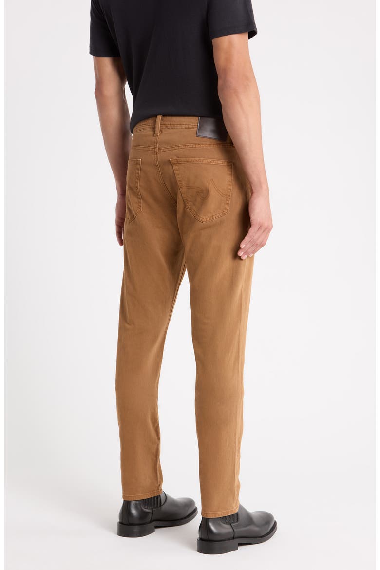 Tellis Sueded Stretch Sateen Slim Leg Pants (Nordstrom Exclusive), Alternate, color, SULFUR WORN BRASS