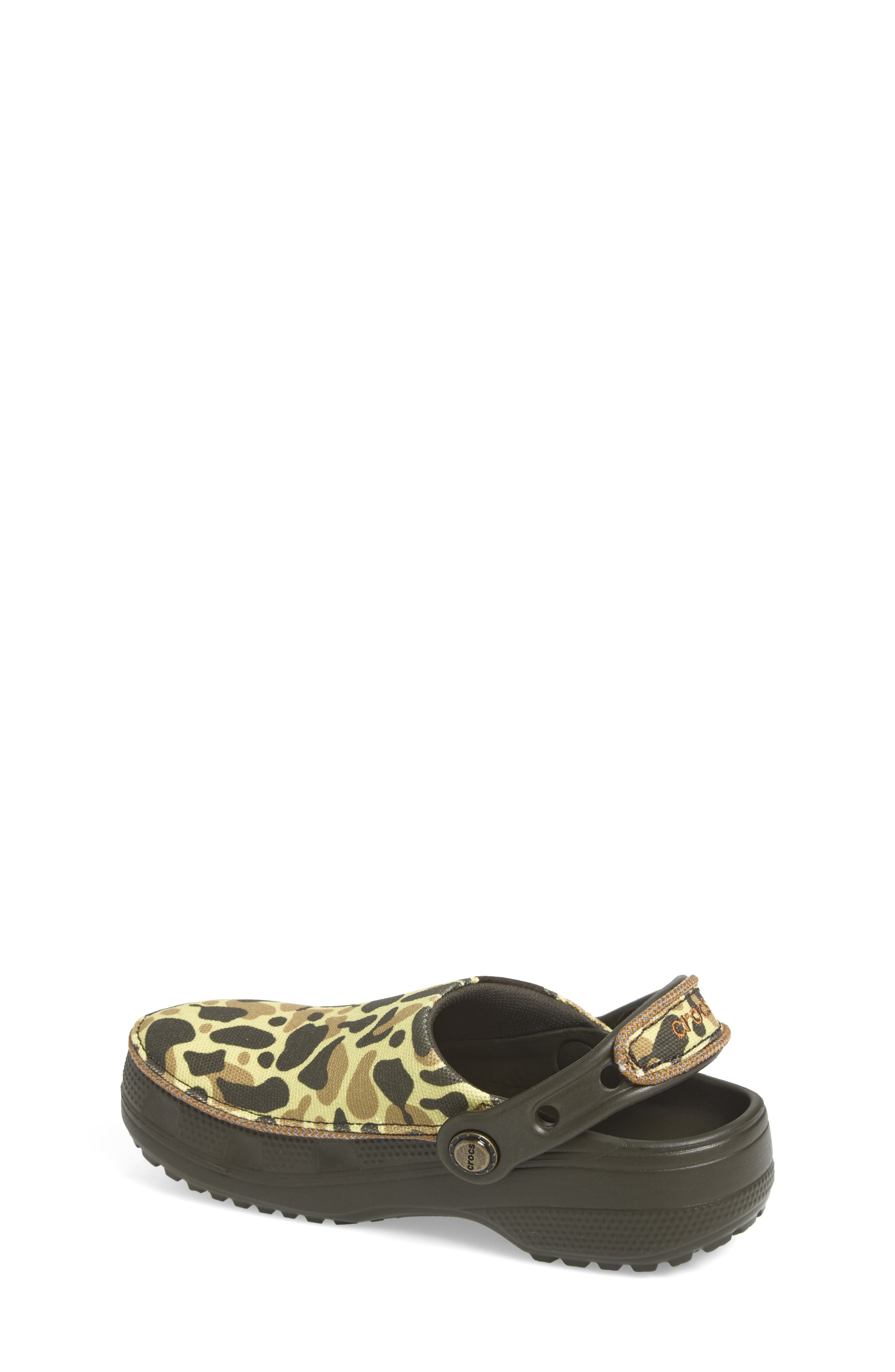 Kids' Classic Crafted Camo Clog, Alternate, color, DEEP OLIVE
