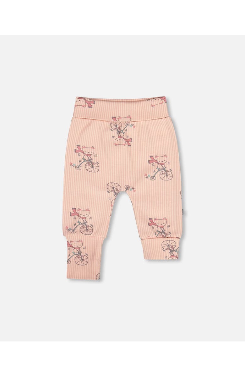 Deux par Deux Organic Cotton Evolutive Pant Cat, Main, color, Pink