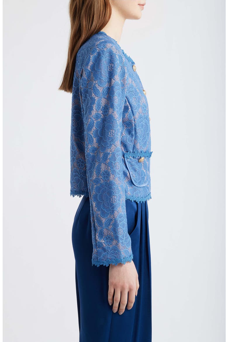 Bonded Lace Jacket, Alternate, color, BLUE PETAL