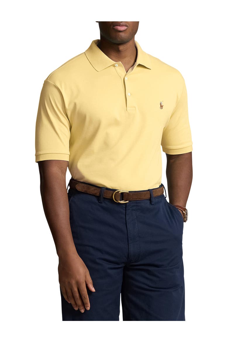 Big & Tall Soft Touch Polo Shirt, Main, color, WICKED YELLOW