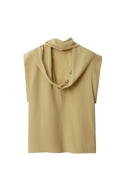 Burberry Silk Scarf Top In Hemlock